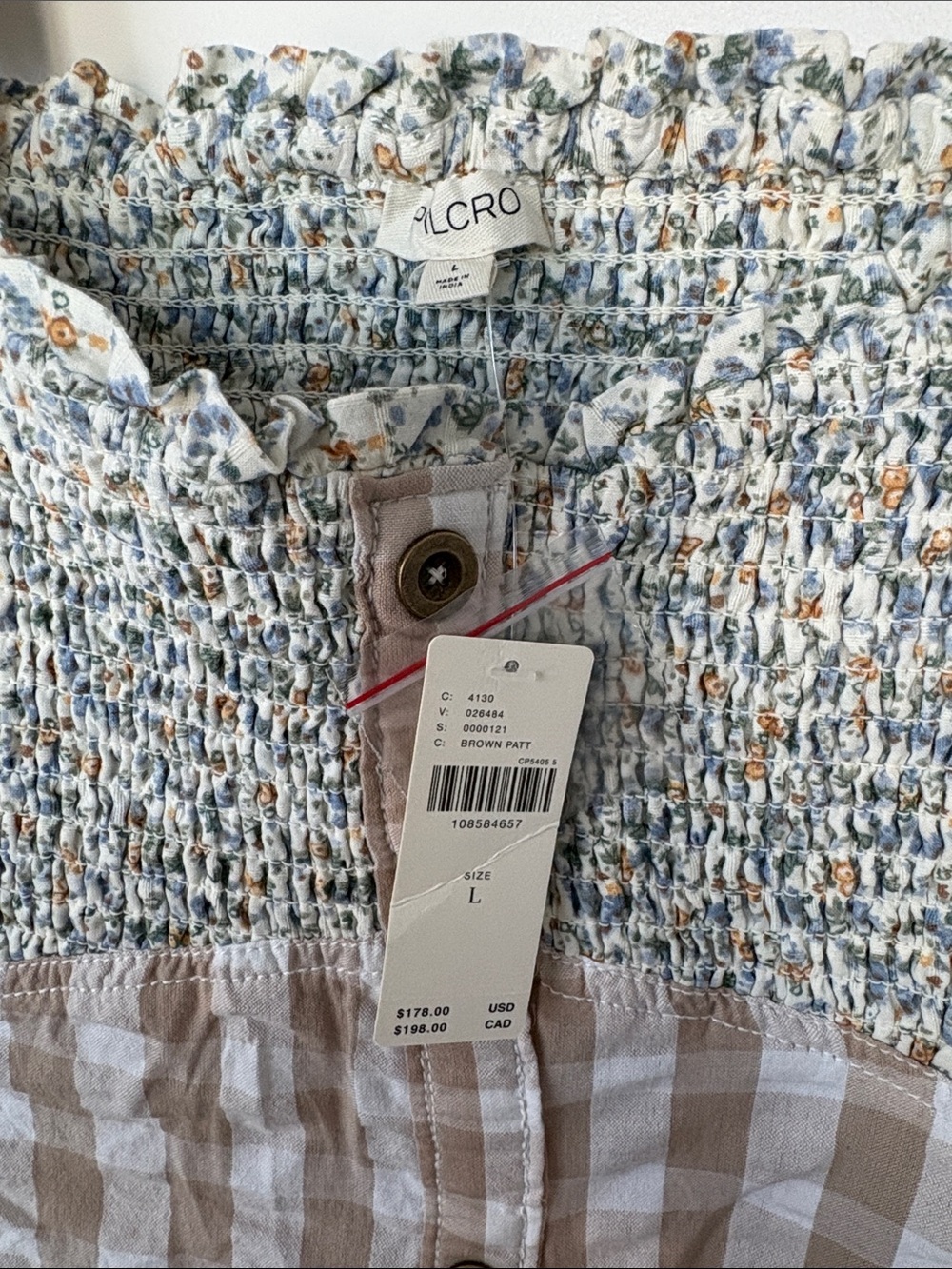 Pilcro 100% Cotton Buttondown Midi Dress - Picture 4 of 4